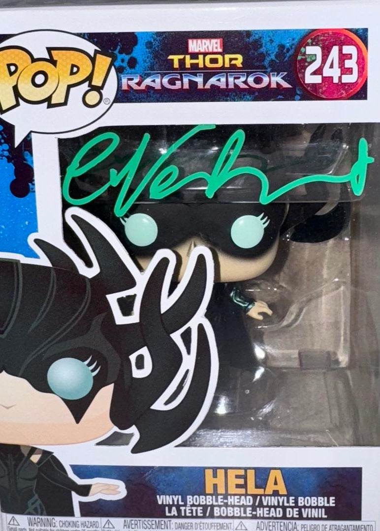 Cate Blanchett Signed Funko Pop #243 "Hela" Thor Ragnarok *RARE* - SWAU COA